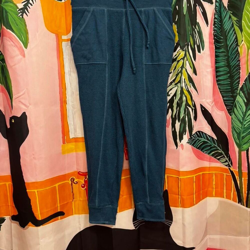 Out From Under Women's Blue Waffle Knit Joggers